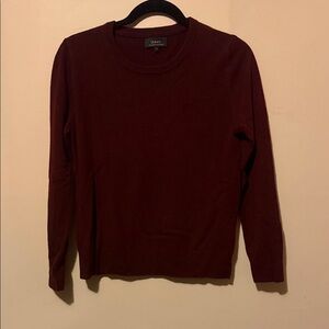 Quince Women's Burgundy Crewneck Sweater